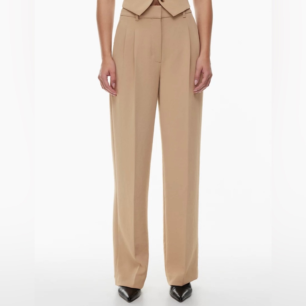 Aritzia Wilfred Effortless Pants Color Camel